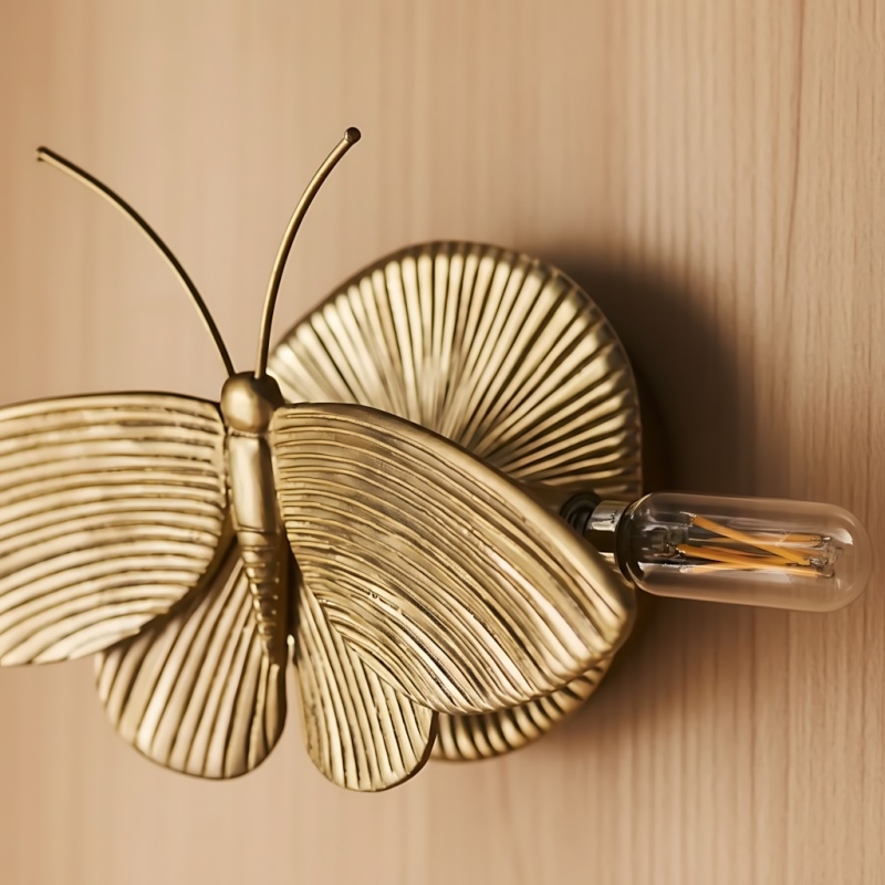 Mothriel Moth-Inspired Metal Wall Sconce - Artistic Vintage Wall Light for Bedroom K2287