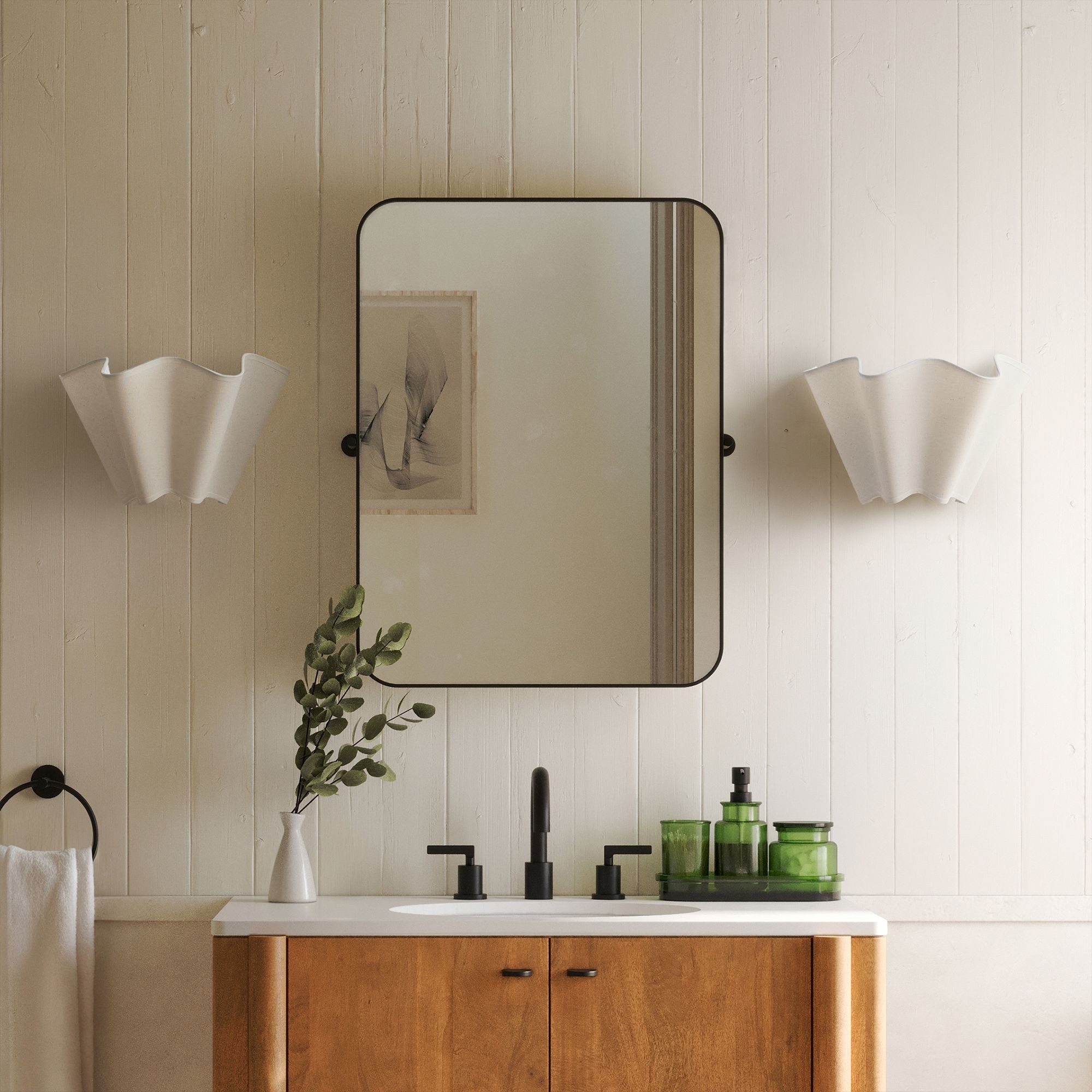Oslan Linen Shade Plug In Wall Lamp - Elegant Cruved Wall Sconce for Living Room K1145