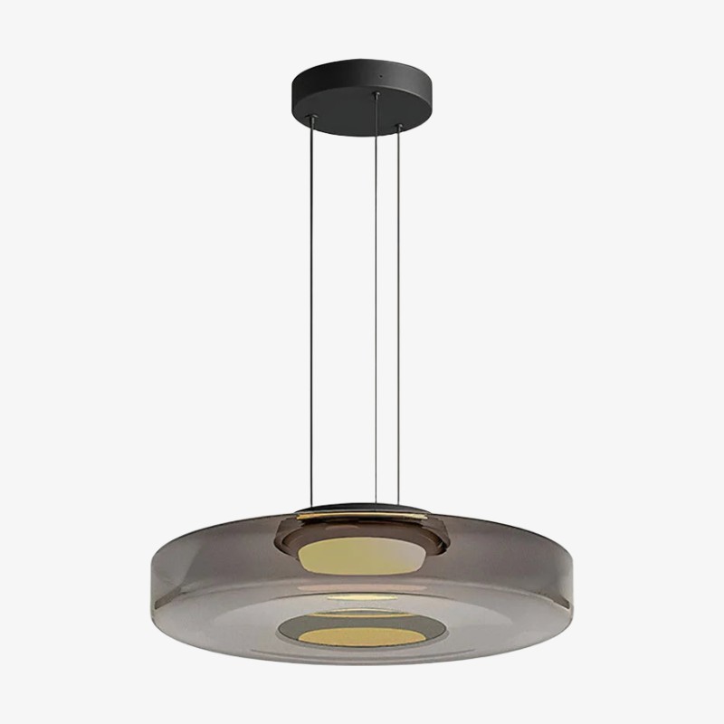 Nora Contemporary Multi-Layer Glass Pendant Lamp - Adjustable Hanging Light for Living Room or Kitchen Island K1697