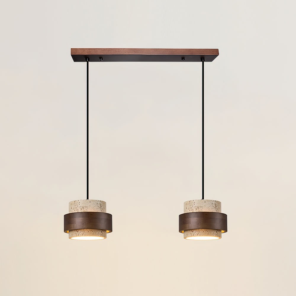 Cylinder Travertine Pendant Lamp K324