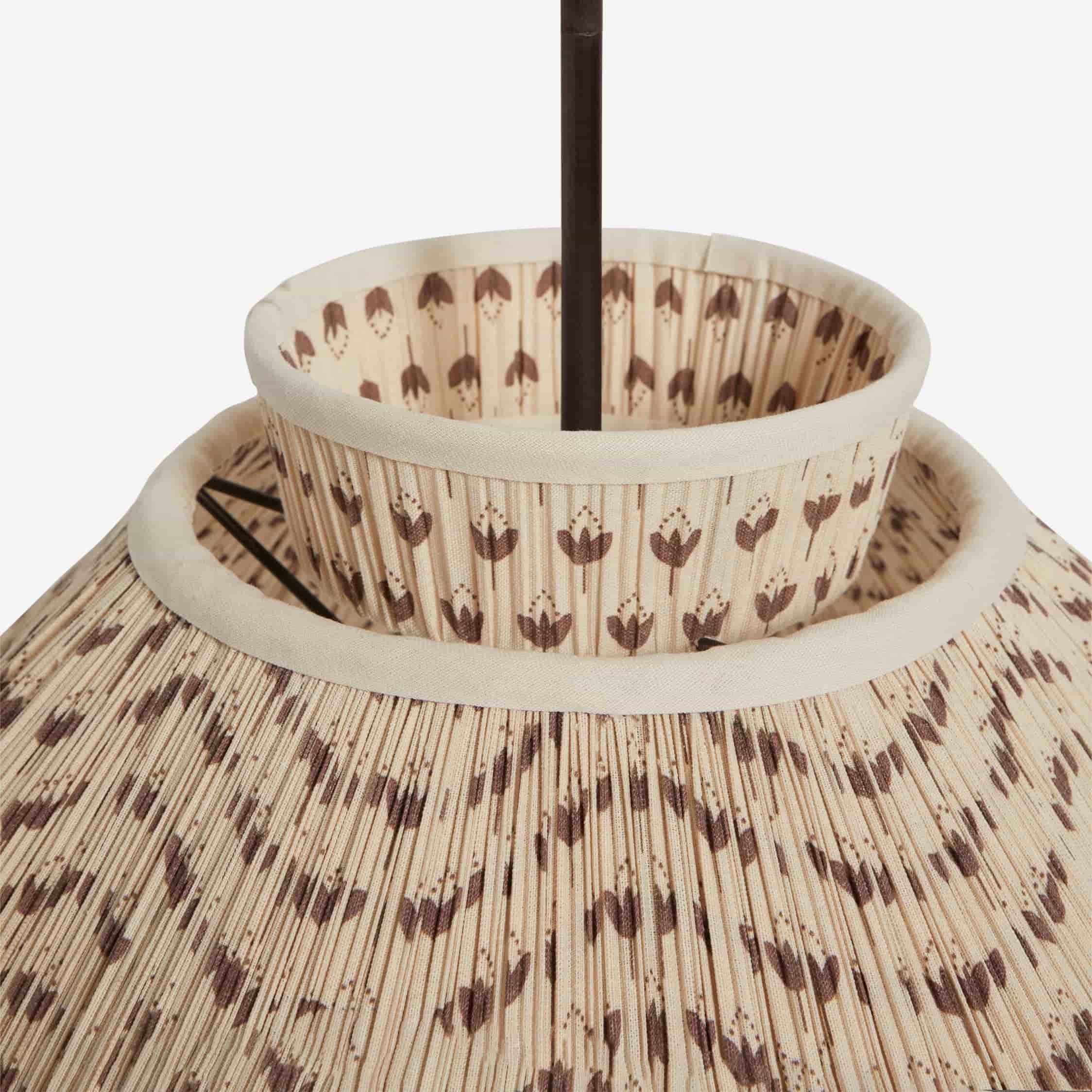 Florevian Modern Linen Pendant Lamp - Art-Inspired Statement Lighting for Dining Space K1629
