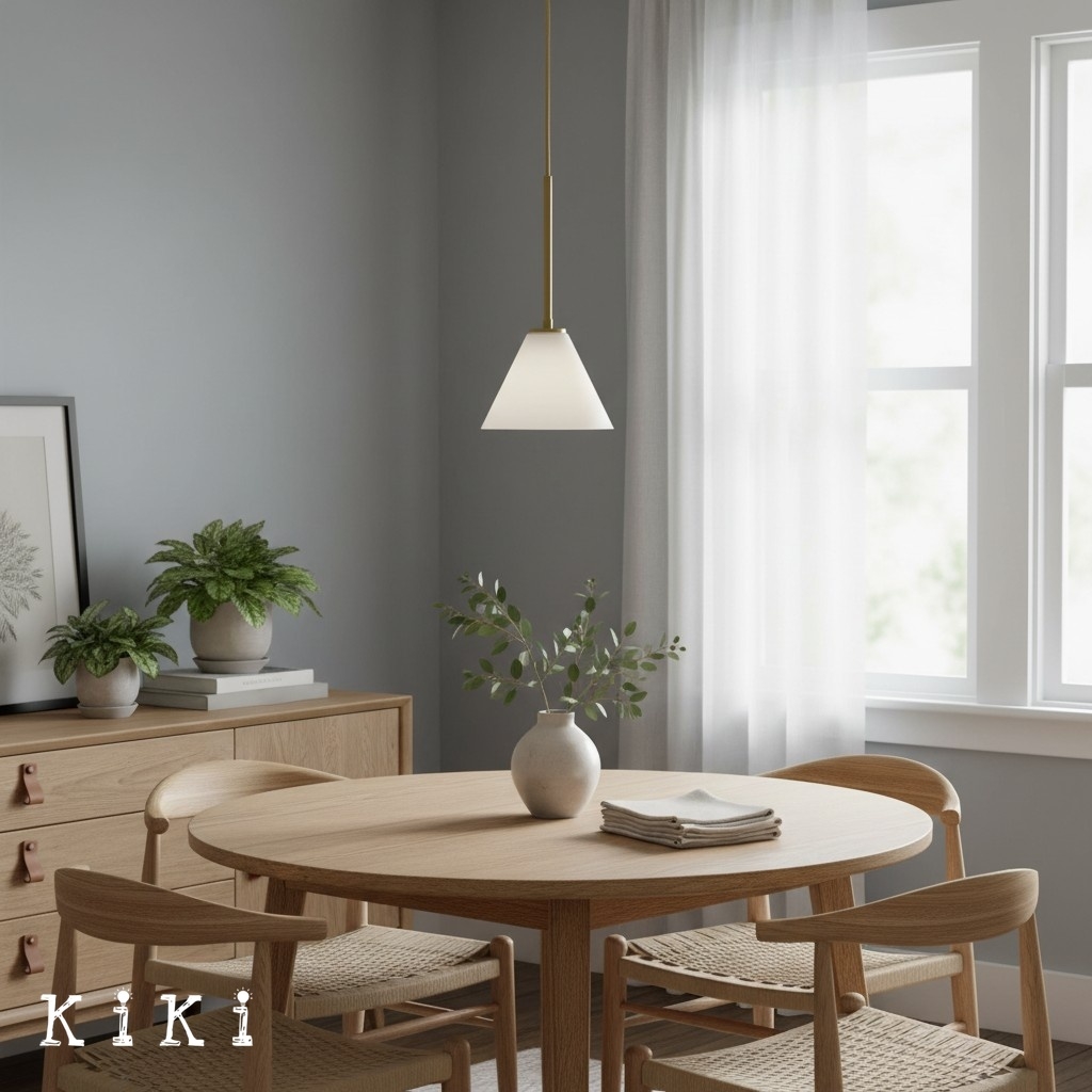Conica Modern Glass Cone Pendant Light - Minimalist Hanging Lamp for Dining Room K1338