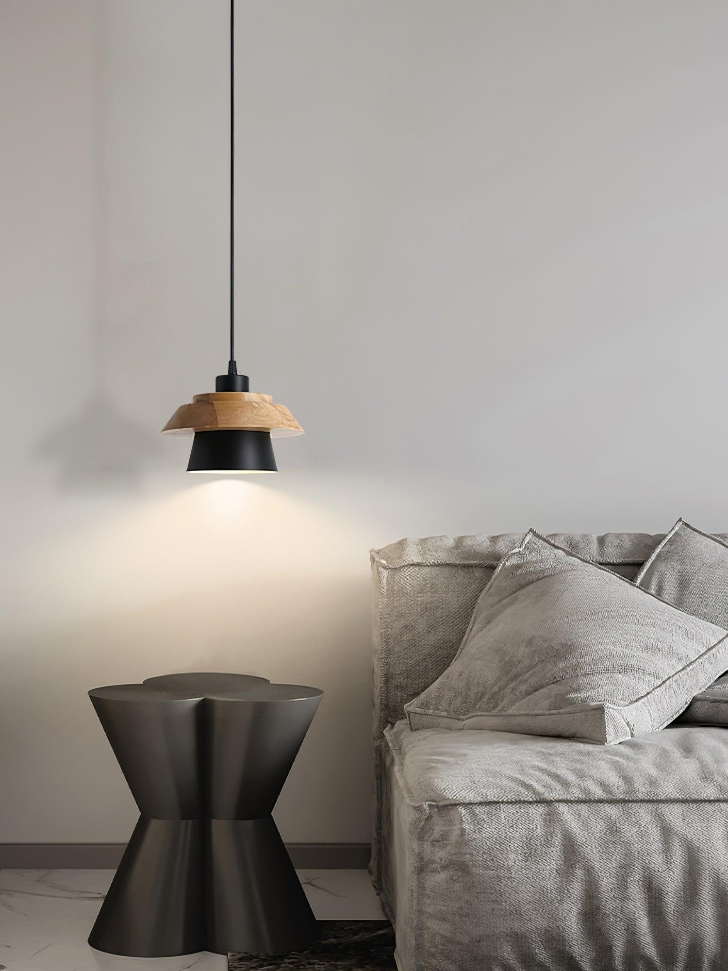 Stone Wood Pendant Lamp K677
