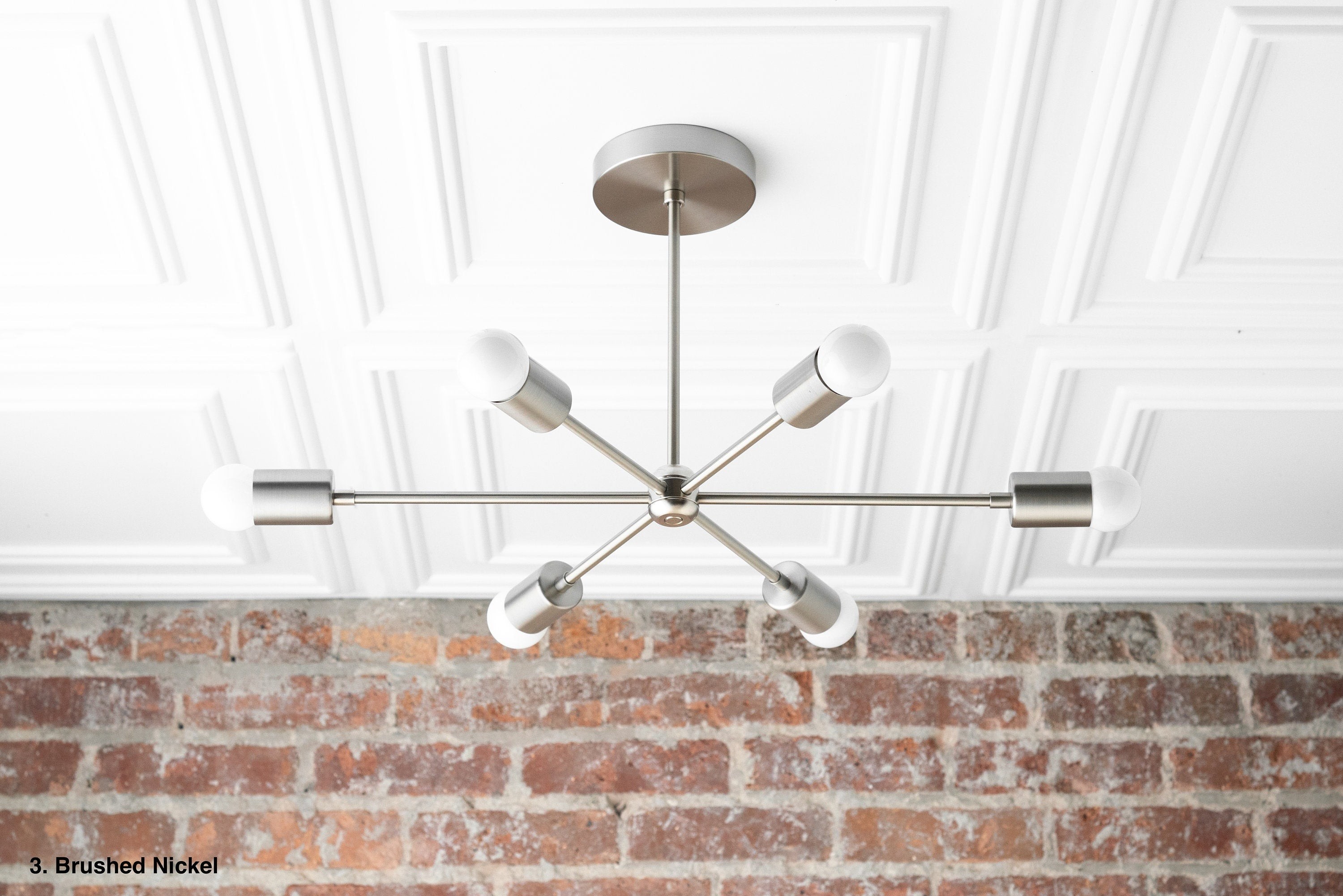Mobilux Line Mid Century Modern Chandelier - 6 Heads Hanging Light K1436