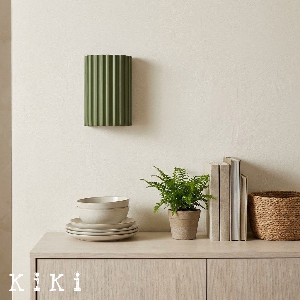 Striped Semicircle Resin Wall Lamp - Contemporary Accent Lighting for Living Room K95