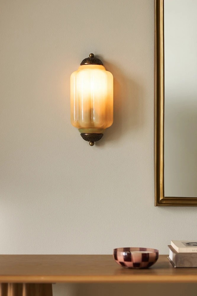 Eloise Long Pumpkin Retro Glass Recessed Wall Lamp K865