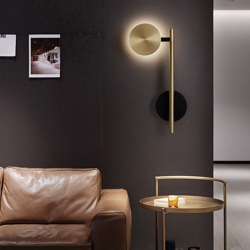 Italian Simple Round Metal Wall Lamp K364