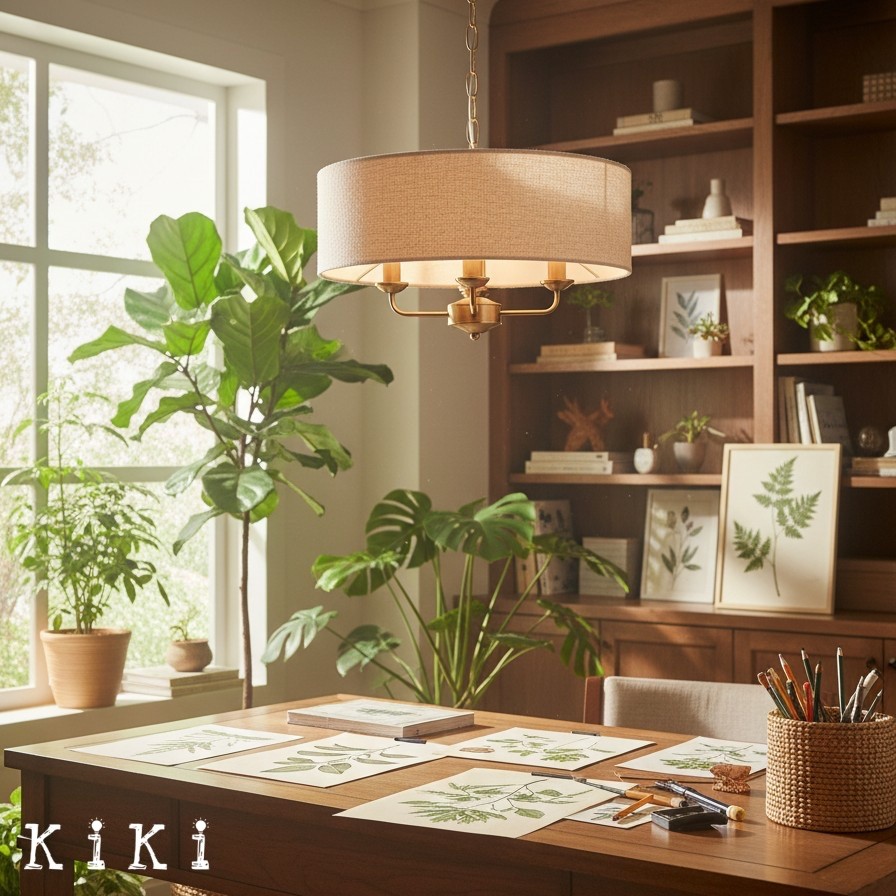 Tela Fabric Shade Pendant Style - Timeless Pendant Light for Dining Table K2216