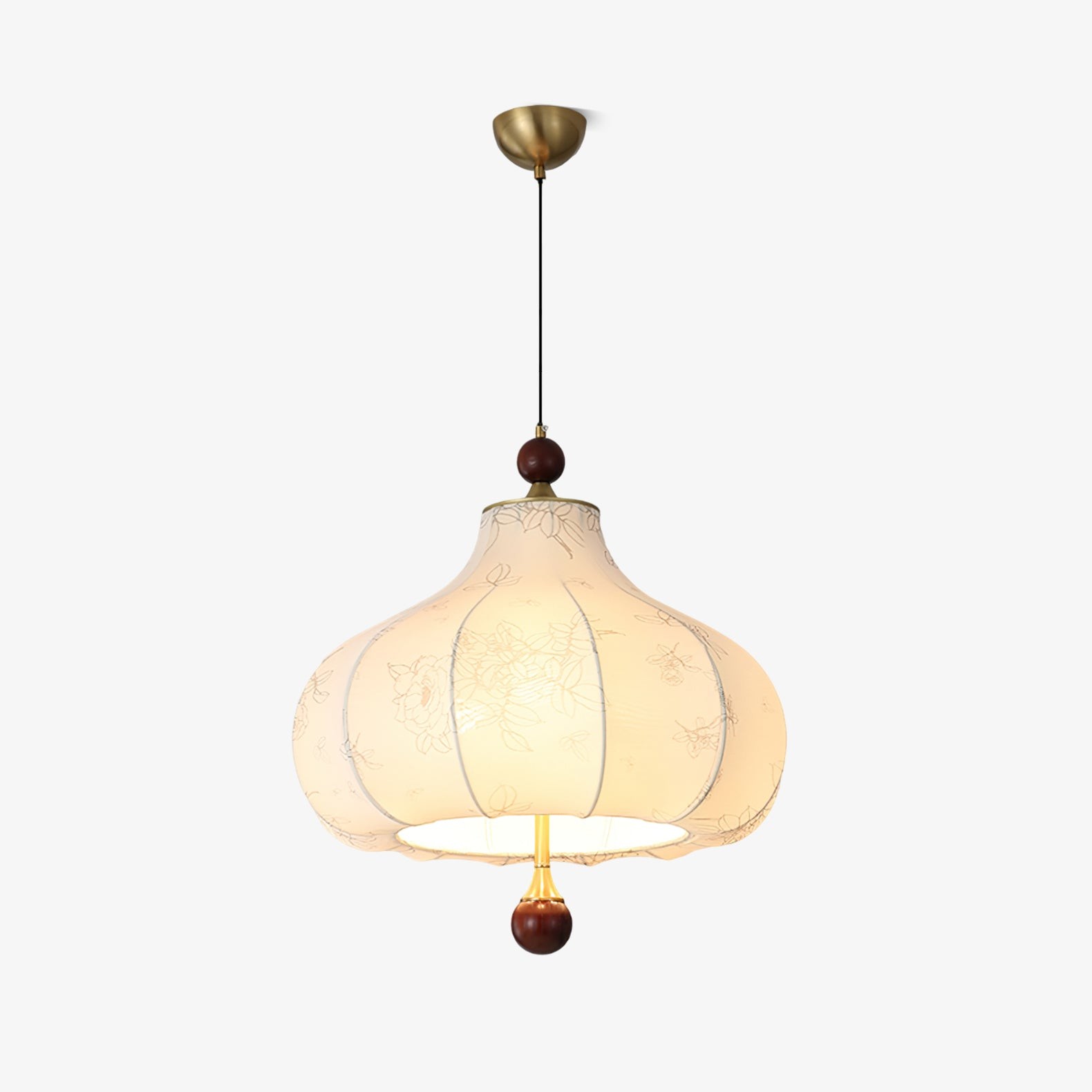 French Retro Fabric Pattern Pendant Lamp K317