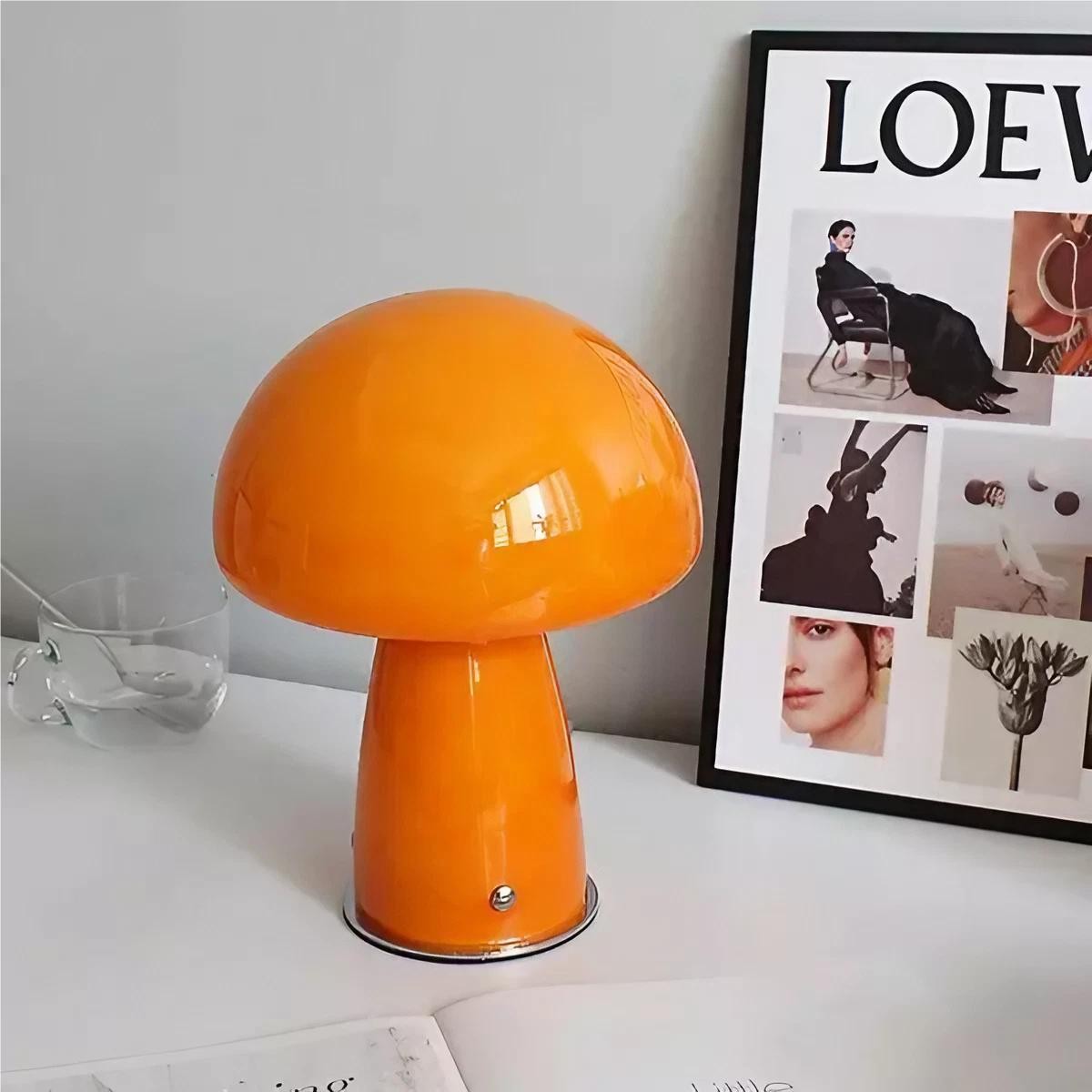 Modern Bauhaus Glass Mushroom Table Lamp K60