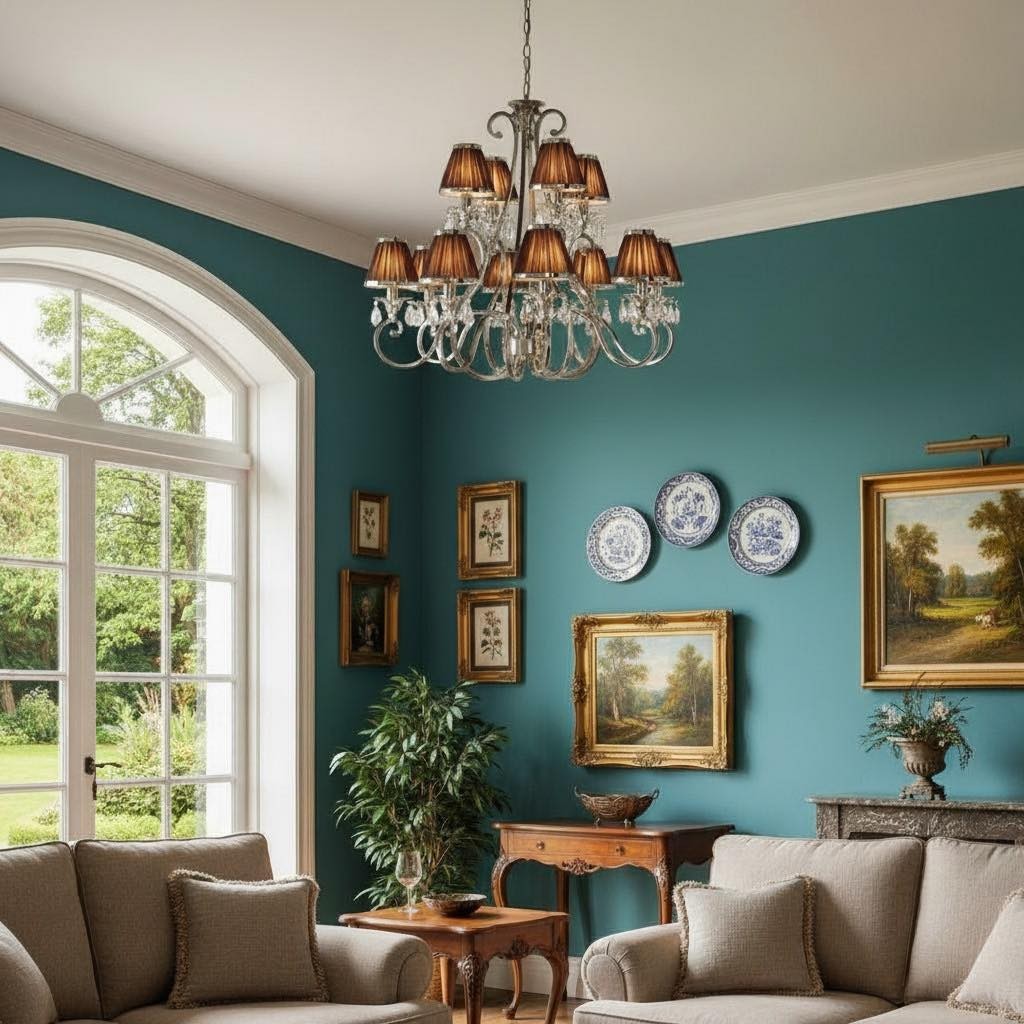 Talonis Multi-light Fabric Chandelier - Elegant Metal Curved Arms for Dining and Living K1900