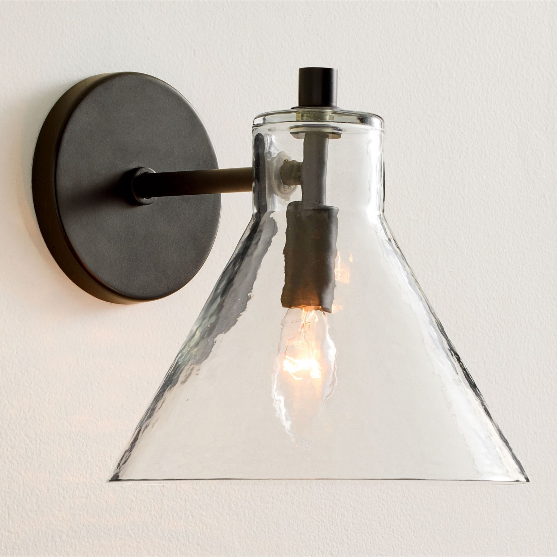 Glavira Recycled Glass Wall Sconce - Modern Brass Wall Lighting K1311