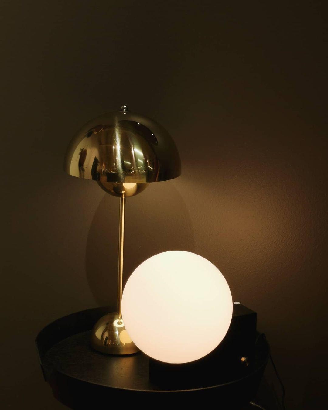 Geometric Lamp Base Glass Globe Table Lamp K399