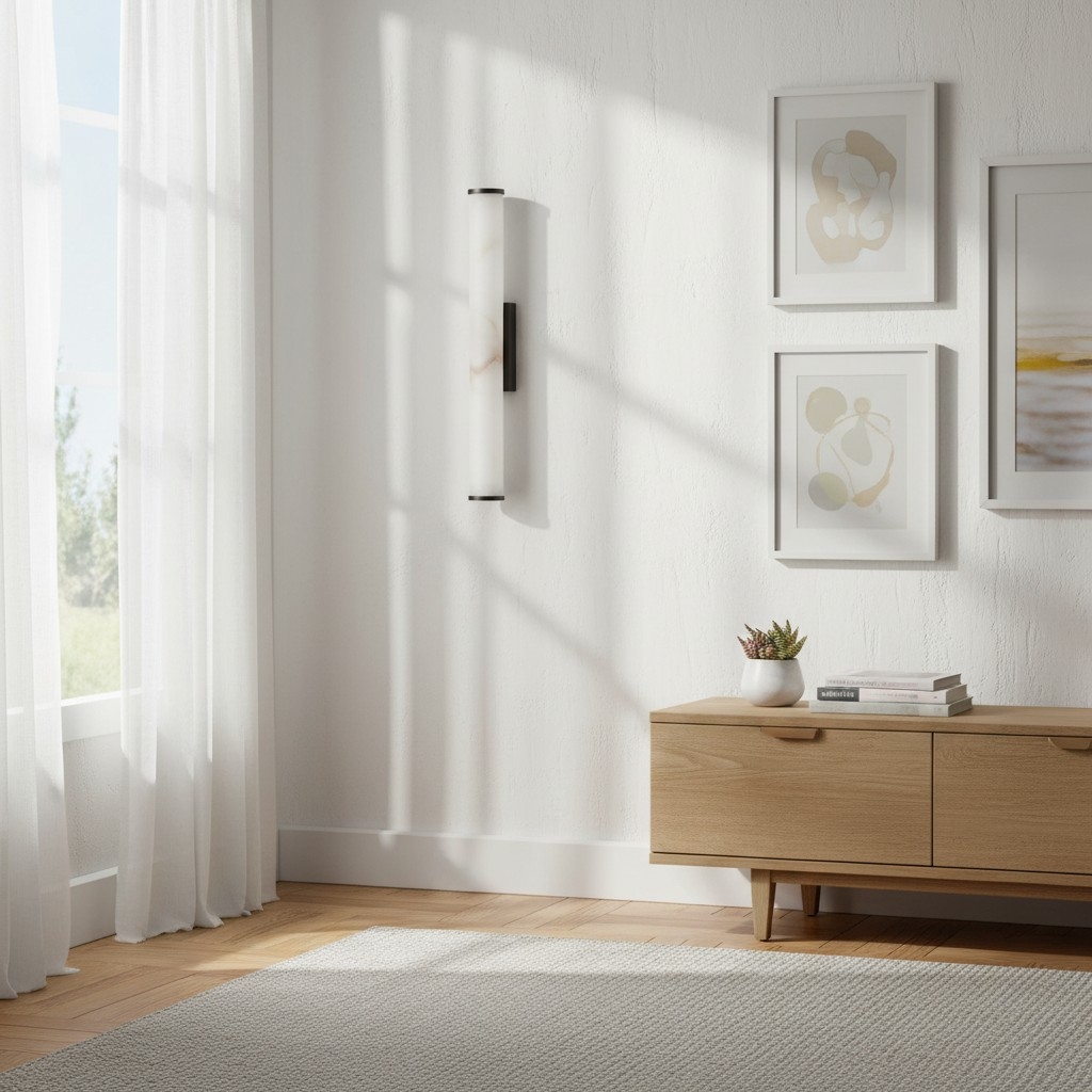 Solaryx Modern Alabaster Wall Lamp - Lighting for Bedroom Living Room K2313