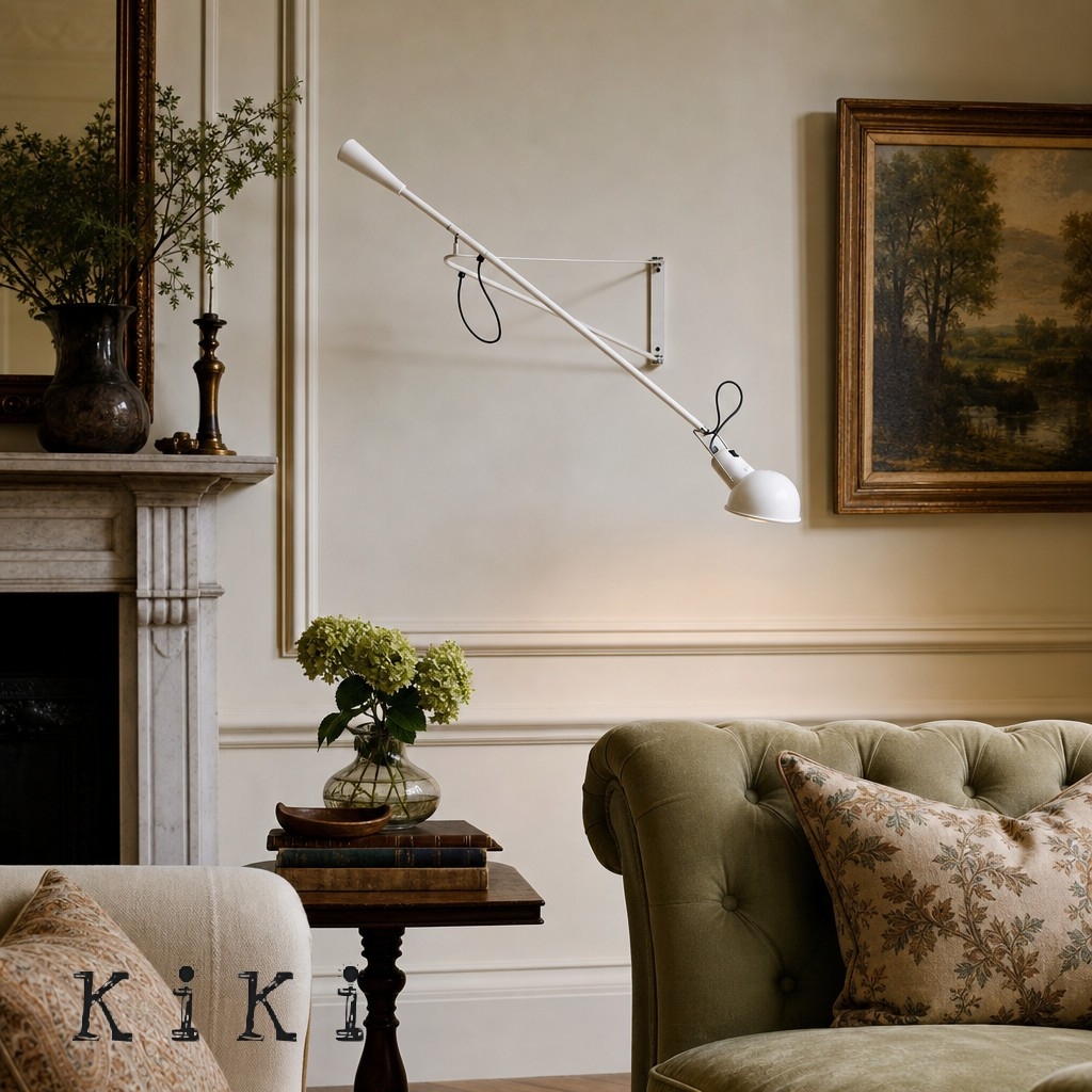 Adjustable Long Swing Arm Wall Sconce K2407