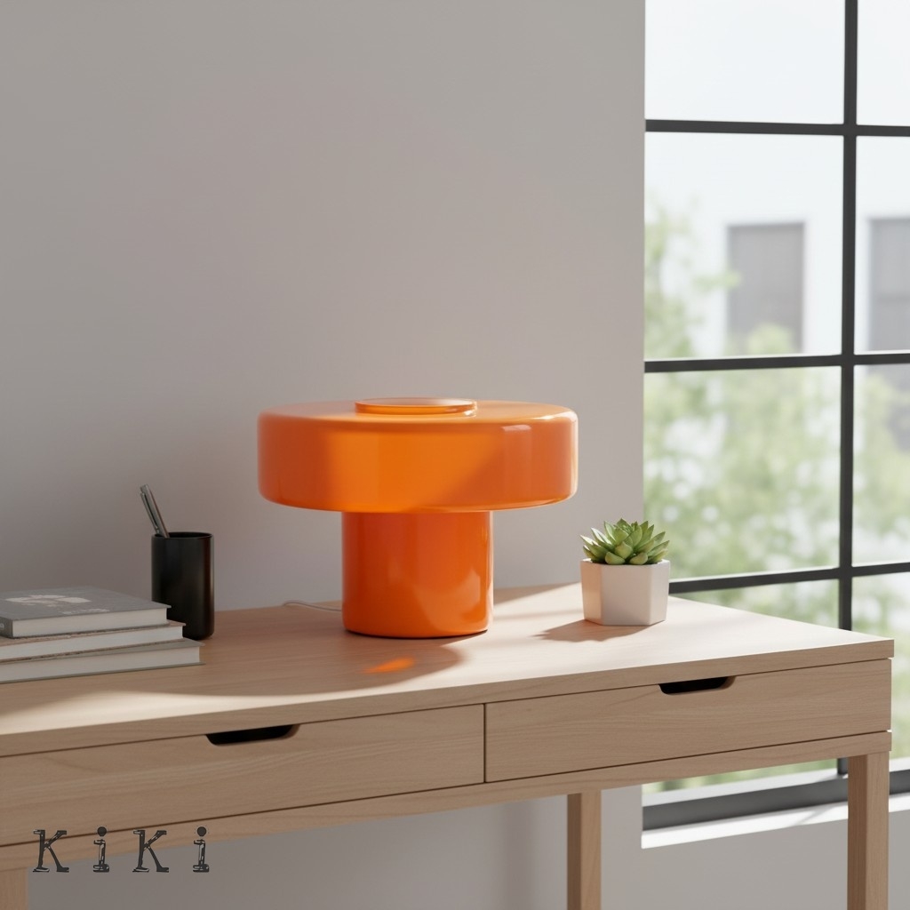 Minimalist Mushroom Glass Table Lamp - Modern Accent Lamp for Living Room K2340