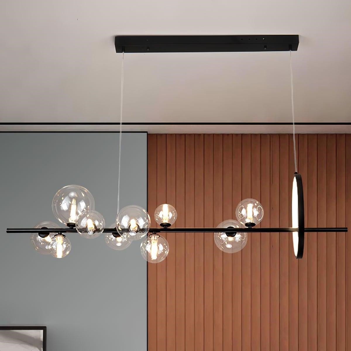 Linear Glass Globe Circle Island Pendant Lamp K124