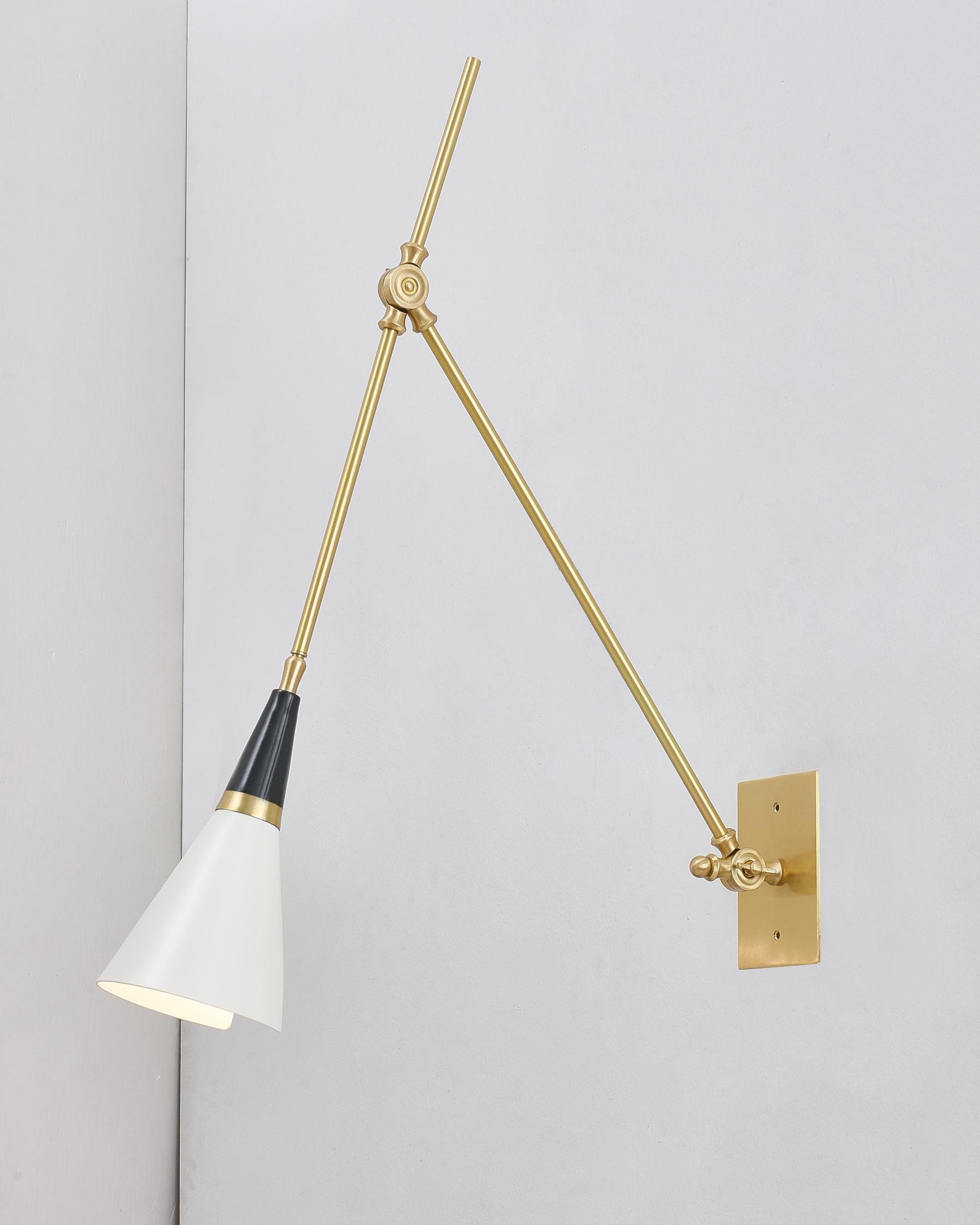 Vintage Metal Adjustable Swing Arm Wall Lamp K850