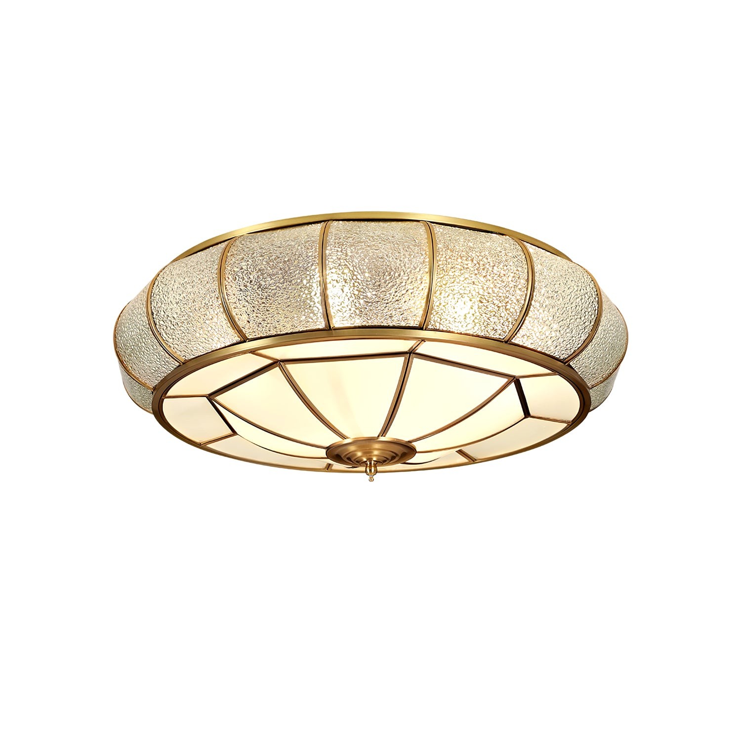 Round Textured Glass Ceiling Light K650
