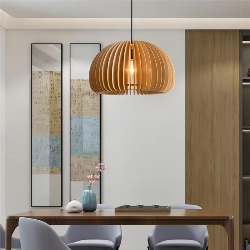 Creative Wooden Pumpkin Pendant Lamp K134