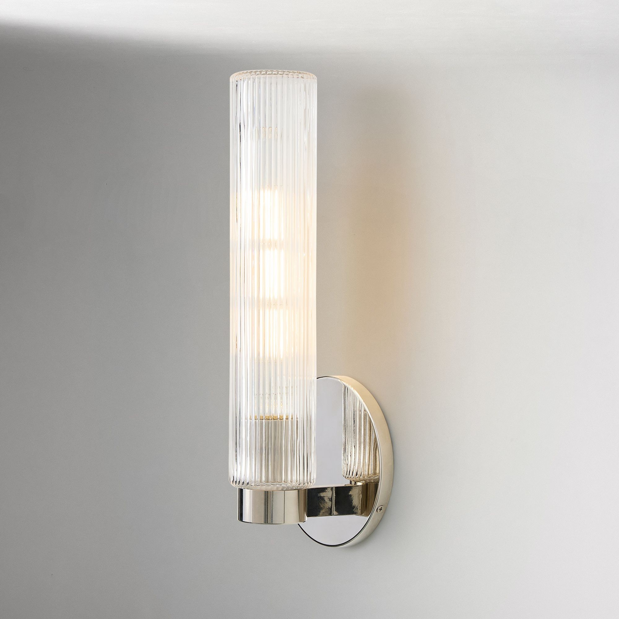 Rivora Fluted Glass Indoor Outdoor Sconce - Modern Wall Light for Home Decor K1337