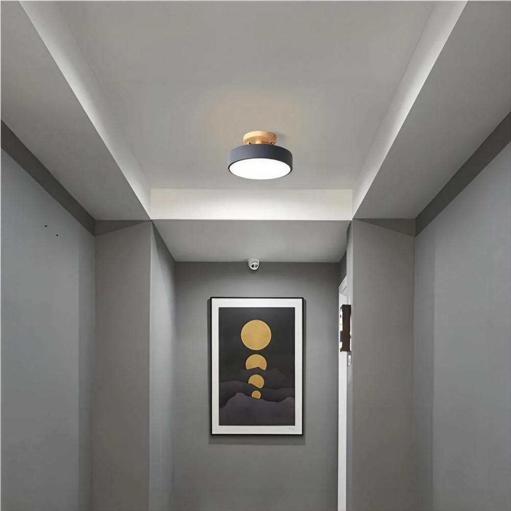 Scandinavian Design Round Wooden Ceiling Light K57