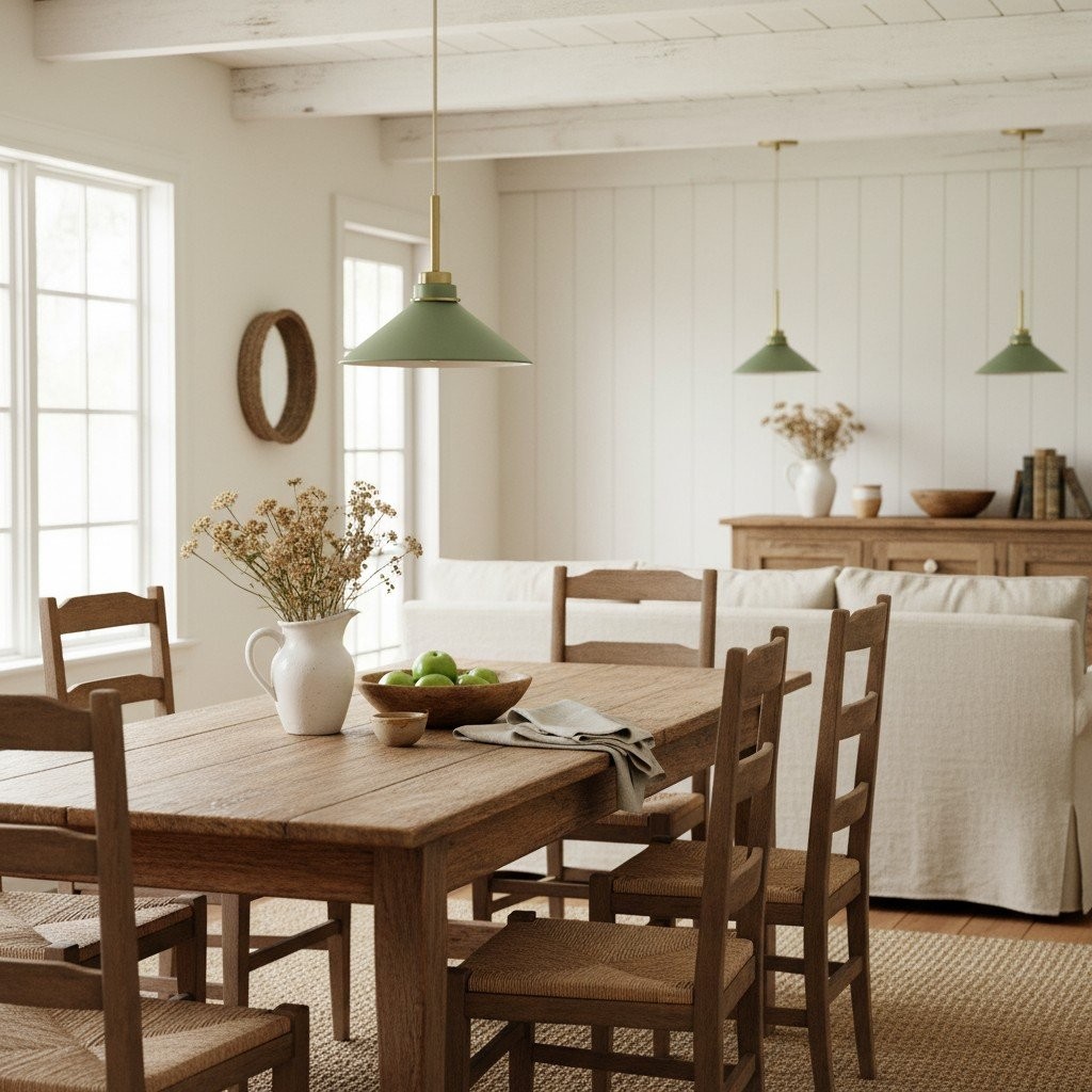 Aurenza Round Pendant Light – Timeless Farmhouse Style for Any Interior K1139