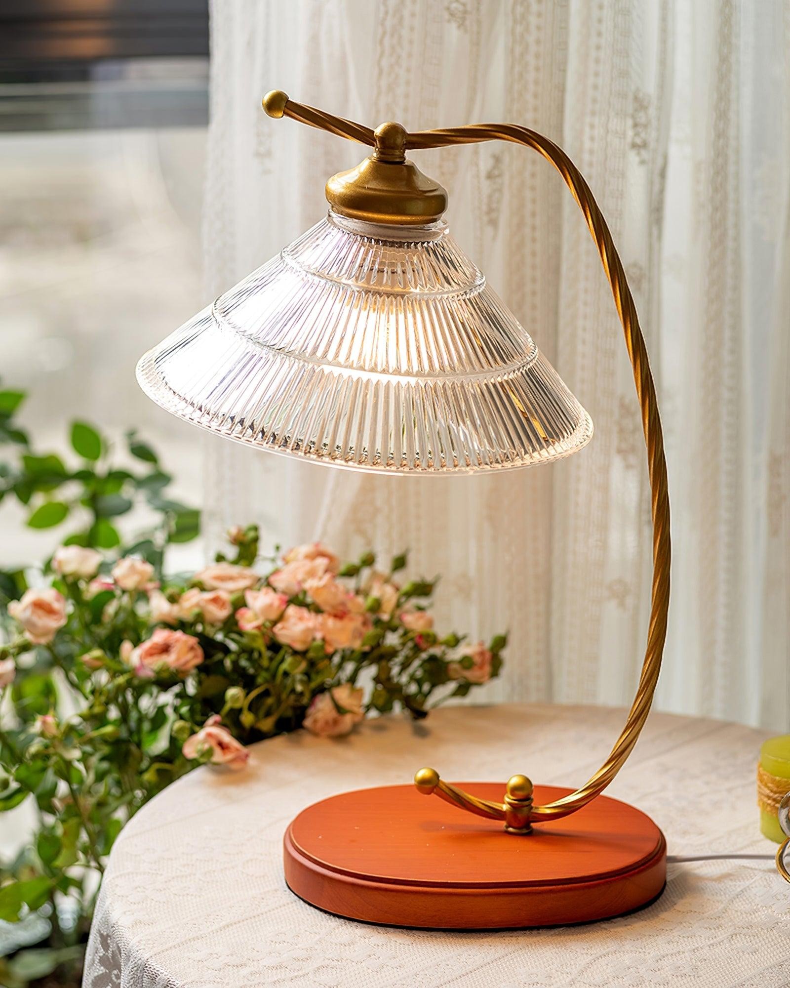 Glass Shade Vintage Reading Lamp K439