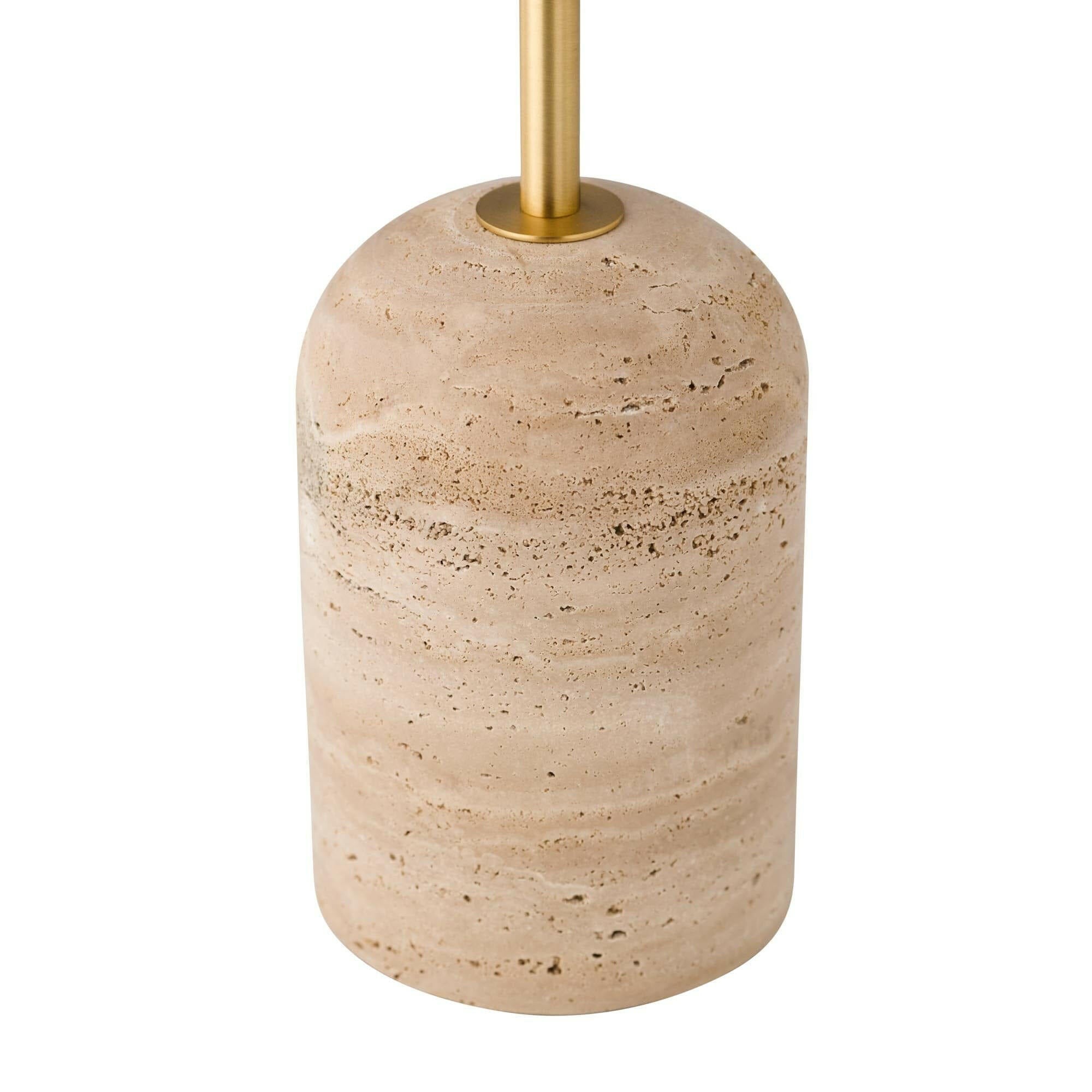 Modern Minimalist Travertine Base Glass Orb Floor Lamp K875