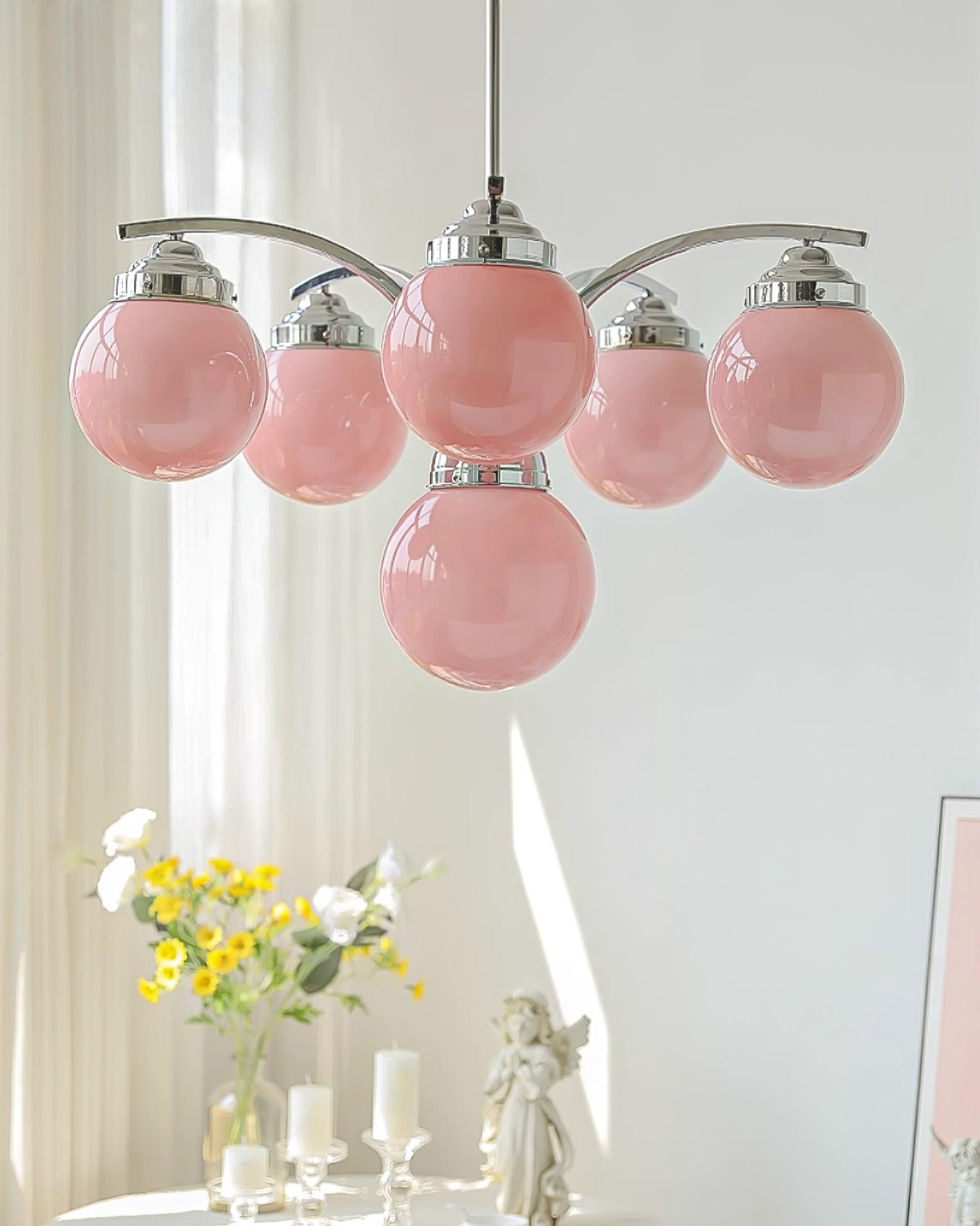 French Elegant Glass Orb Chandelier K596