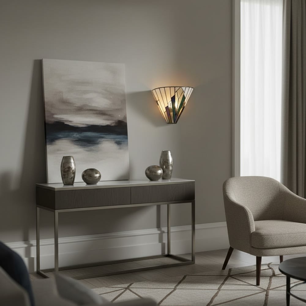 Astolyn Tiffany - Hallway Radiance K1588 Artistic Glass Designer Wall Sconce