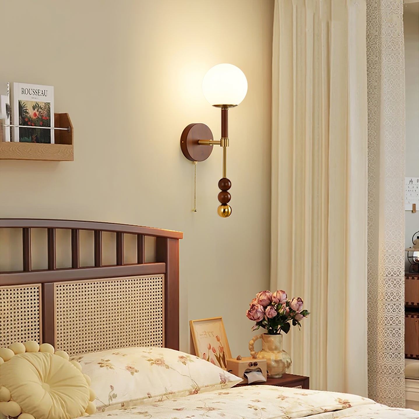 Retro Solid Wood Series Wall Lamp K638