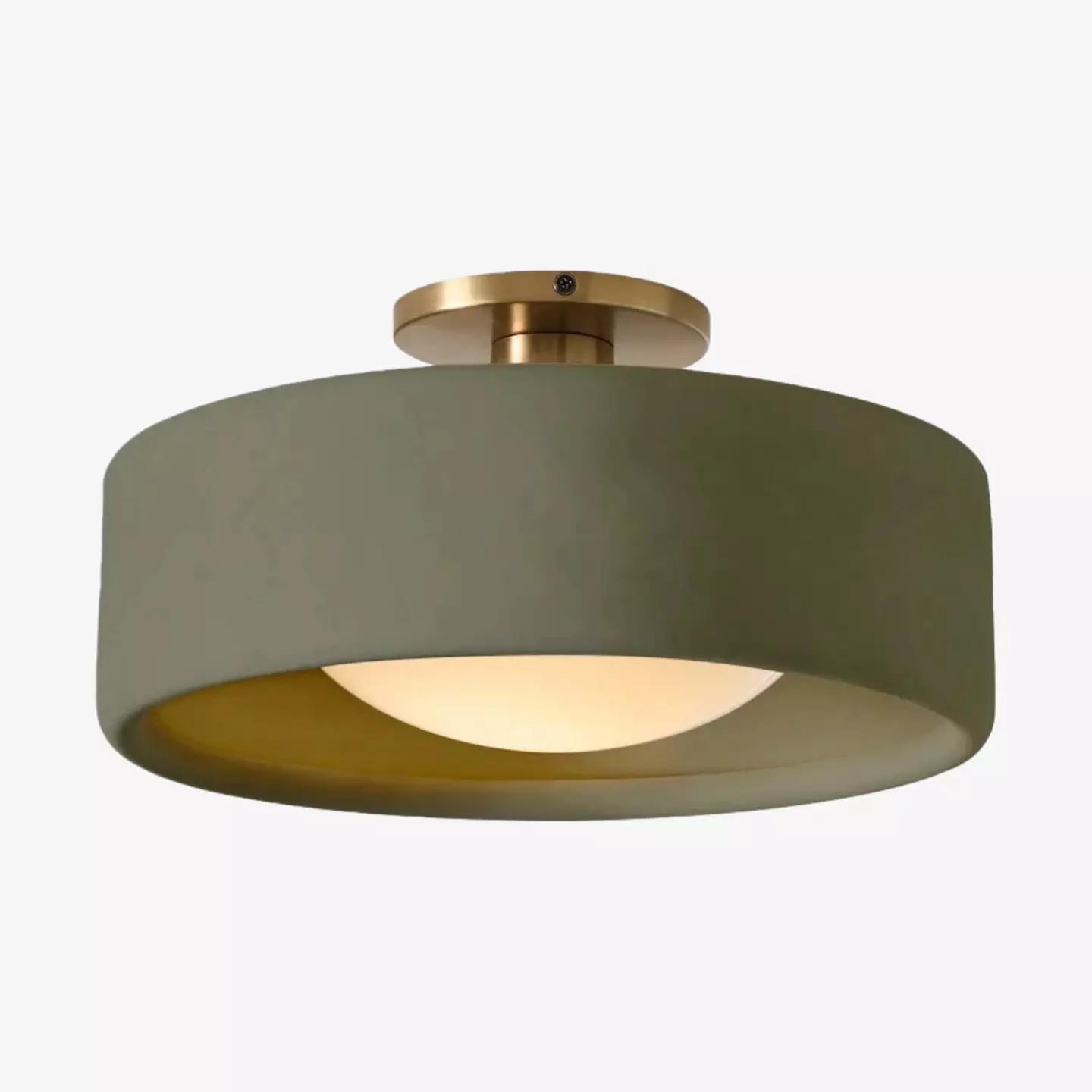 Cerova Modern Porcelain Flush Mount Ceiling Light– Elegant Ivory Shade K1373