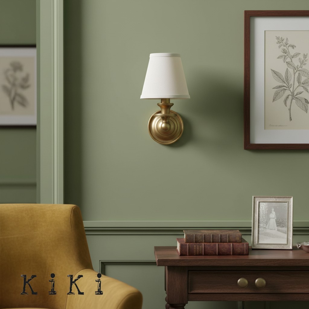Kalvora Wall Sconce with Fabric Shade – Timeless Lighting for Living & Bedroom K1194