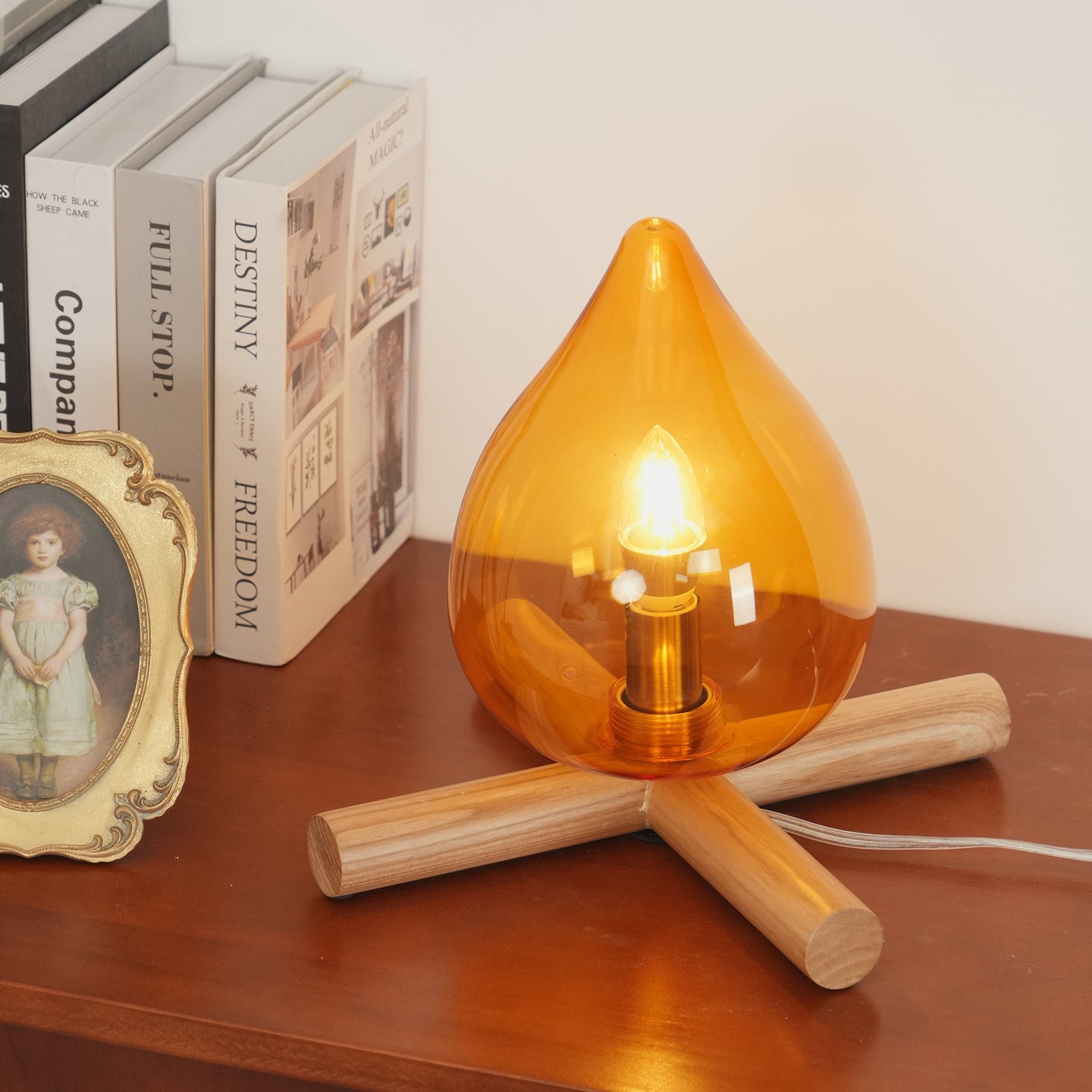 Funny Fire Shape Small Flame Table Lamp K381