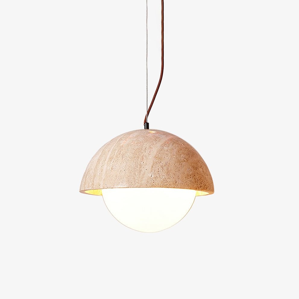 Travertine Creative Hemispherical Pendant Lamp K339