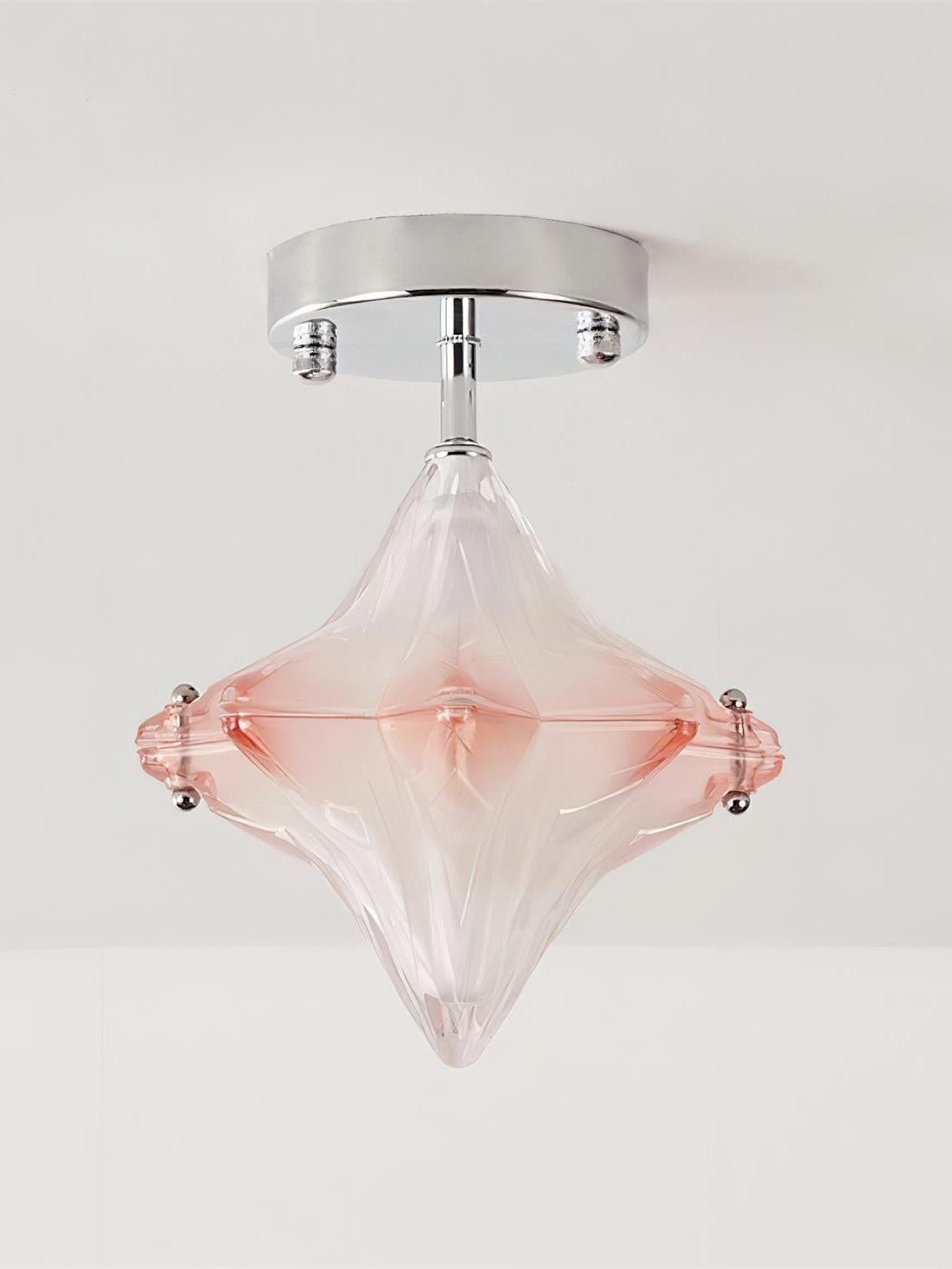 Art Deco Star Ceiling Lamp - Frosted Glass Fixture for Hallway & Entryway - Astris Ceres K1582