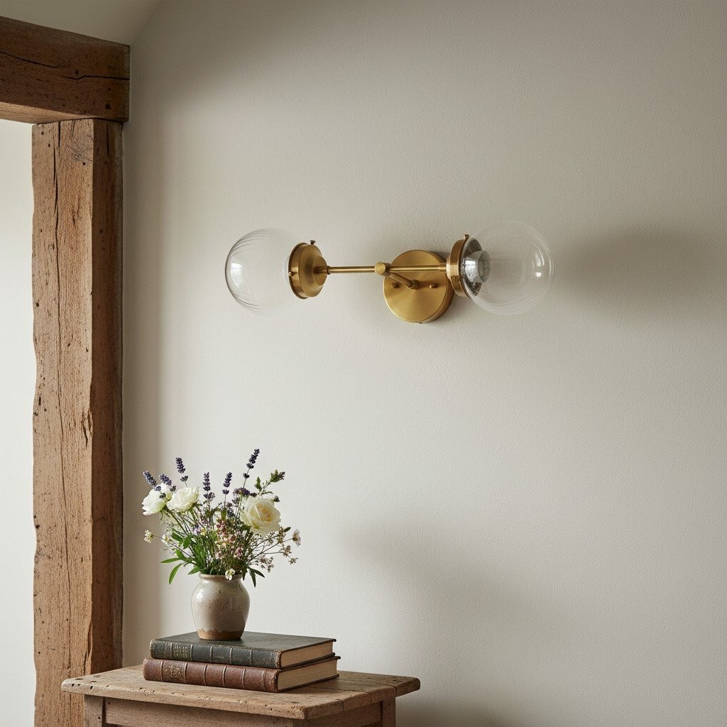 Lumio Globe Versatile Vanity Sconce - Dimmable Light for Bathroom and Hallway Use K1549