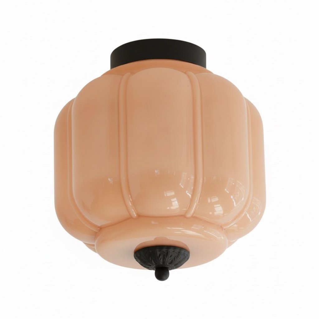 Eloise Vintage Lantern Style Ceiling Light – Elegant Glass Shade Fixture for Hallway K1137