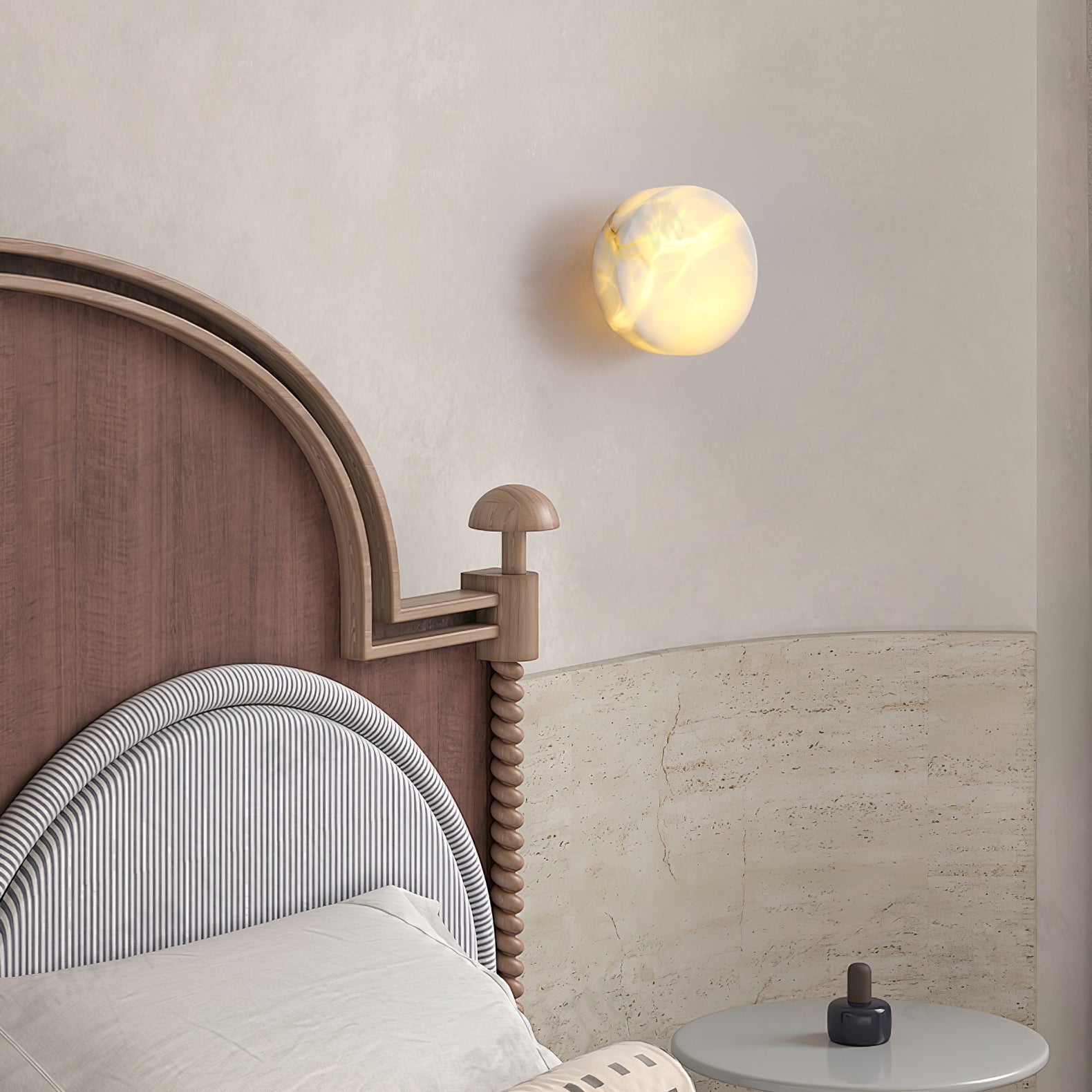Cylindrical Alabaster Wall Light D399