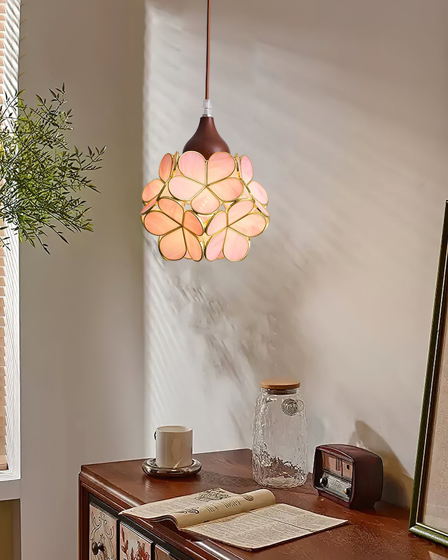 French Creative Pastoral Style Flower Pendant Light K487