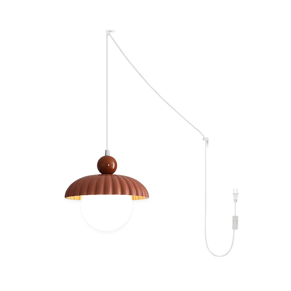 Creative Spherical Straw Hat Vertical Line Pendant Lamp K229