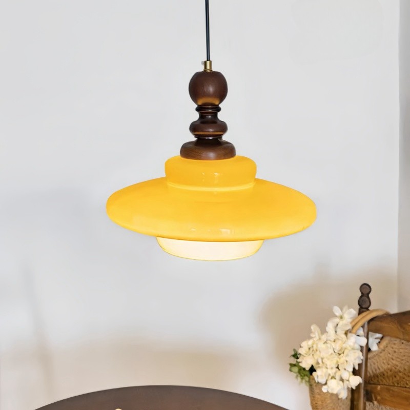 Medieval Cream Glass Pendant Lamp K319