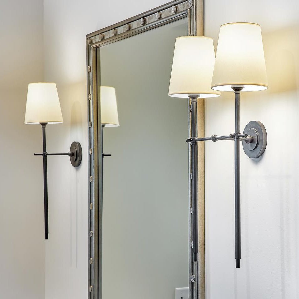 Bryant Minimalist Fabric Shade Wall Lamp - Modern Lighting Solution for Hallway and Bedroom K1559