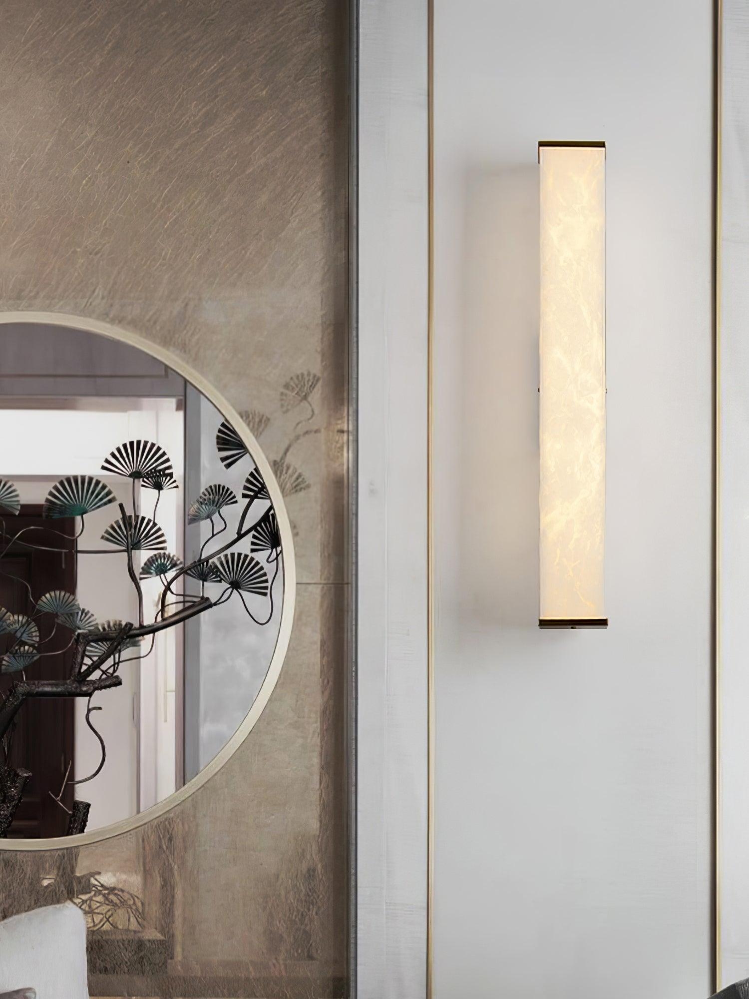 Cuboid Alabaster Wall Light D398
