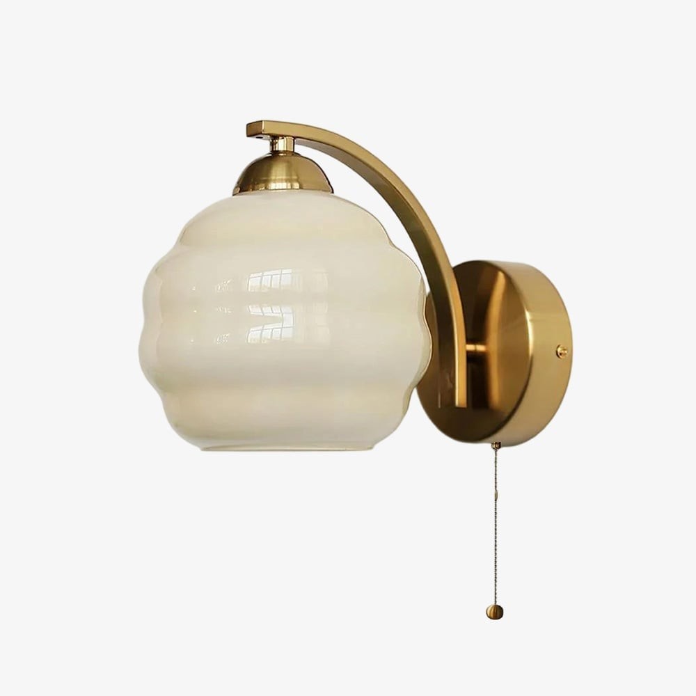 Curvona Bauhaus Milk Glass Wall Sconce - Minimalist Decor Upgrade K1608