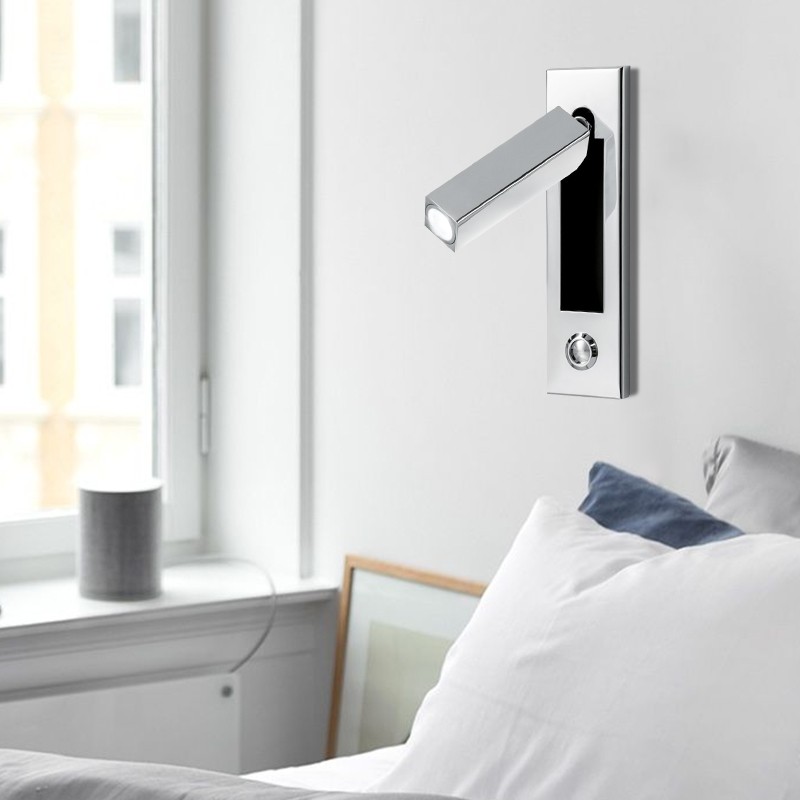 Modern Embedded Bedside Metal Wall Light