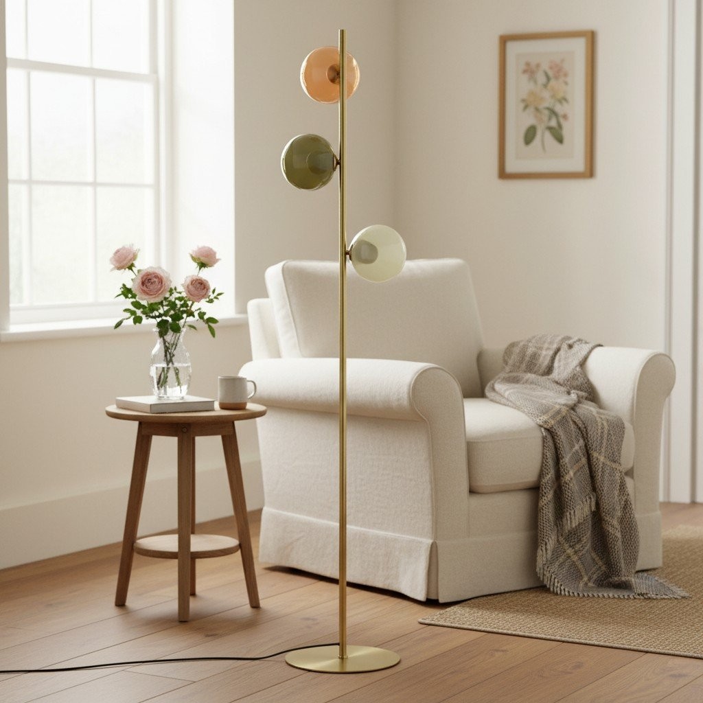 Modern Colorful Glass Floor Lamp – Multicolor Standing Light for Home Decor K1430