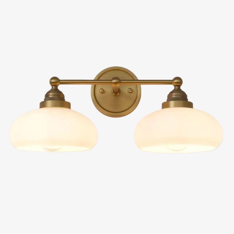 Velora Vintage Industrial Wall Sconce with Glass Shade for Hallway and Entryway K2089