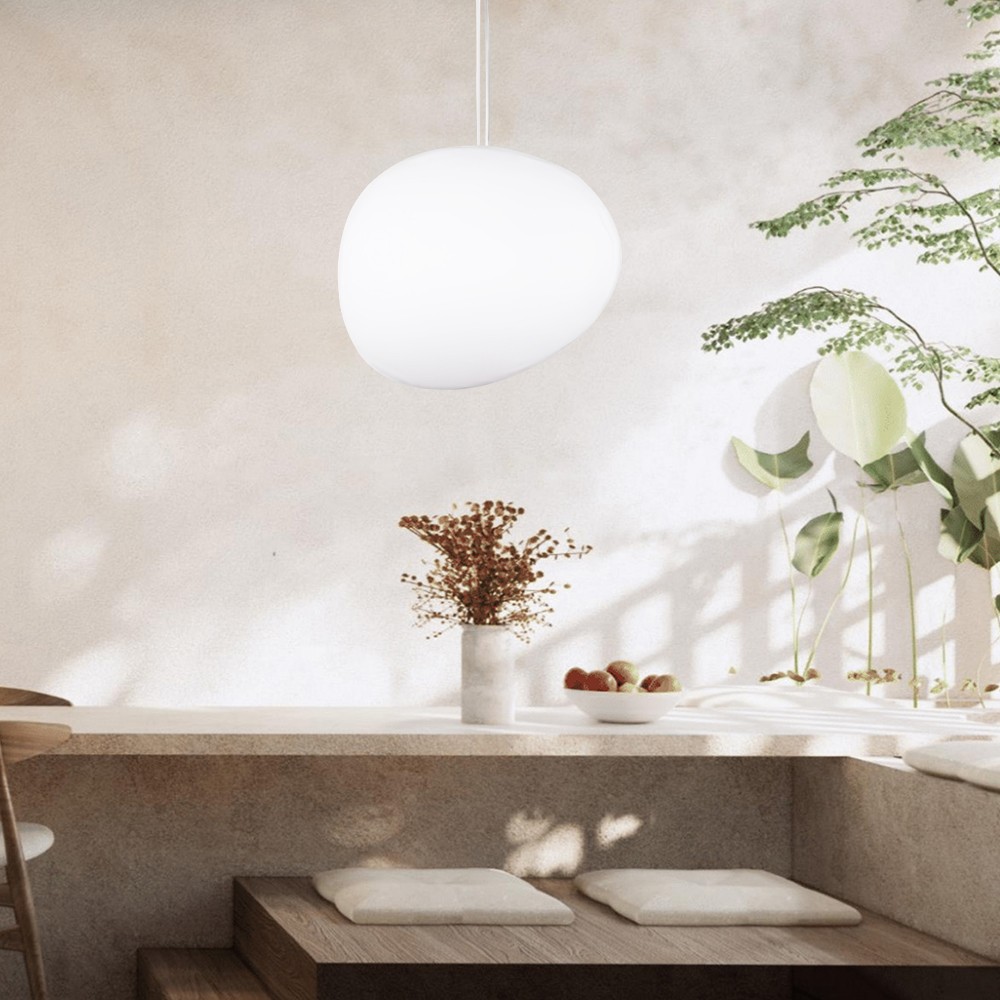 Pebble Shape Pendant Light - Nordic Glass Pendant light for Dining Room K797